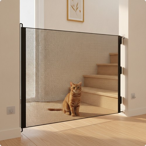 Retractable pet gate - retractable,