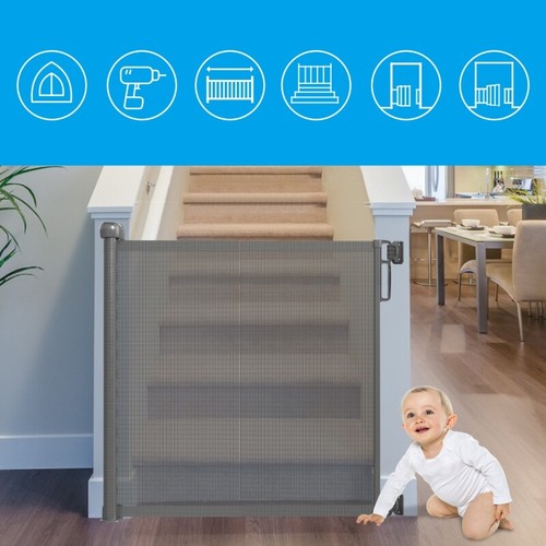 Retractable stair gate - retractable, safety