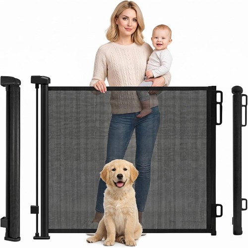 Retractable stair gate - retractable,