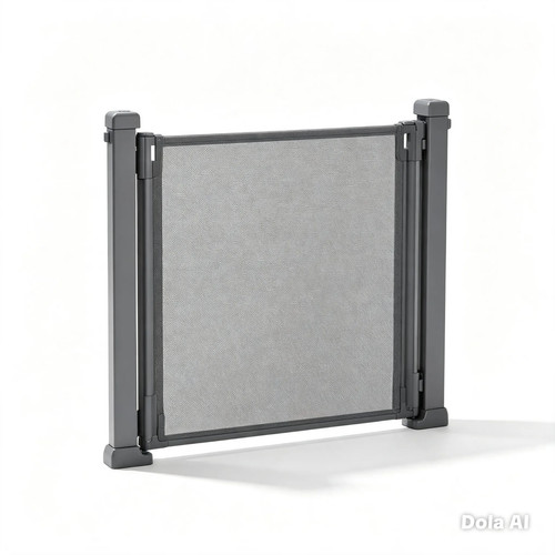 Retractable safety gate dark - retractable,