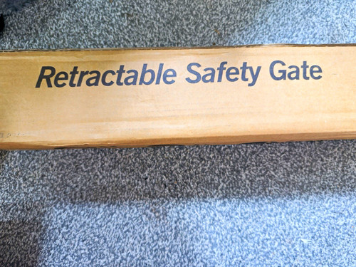 Beige retractable stair safety - retractable,
